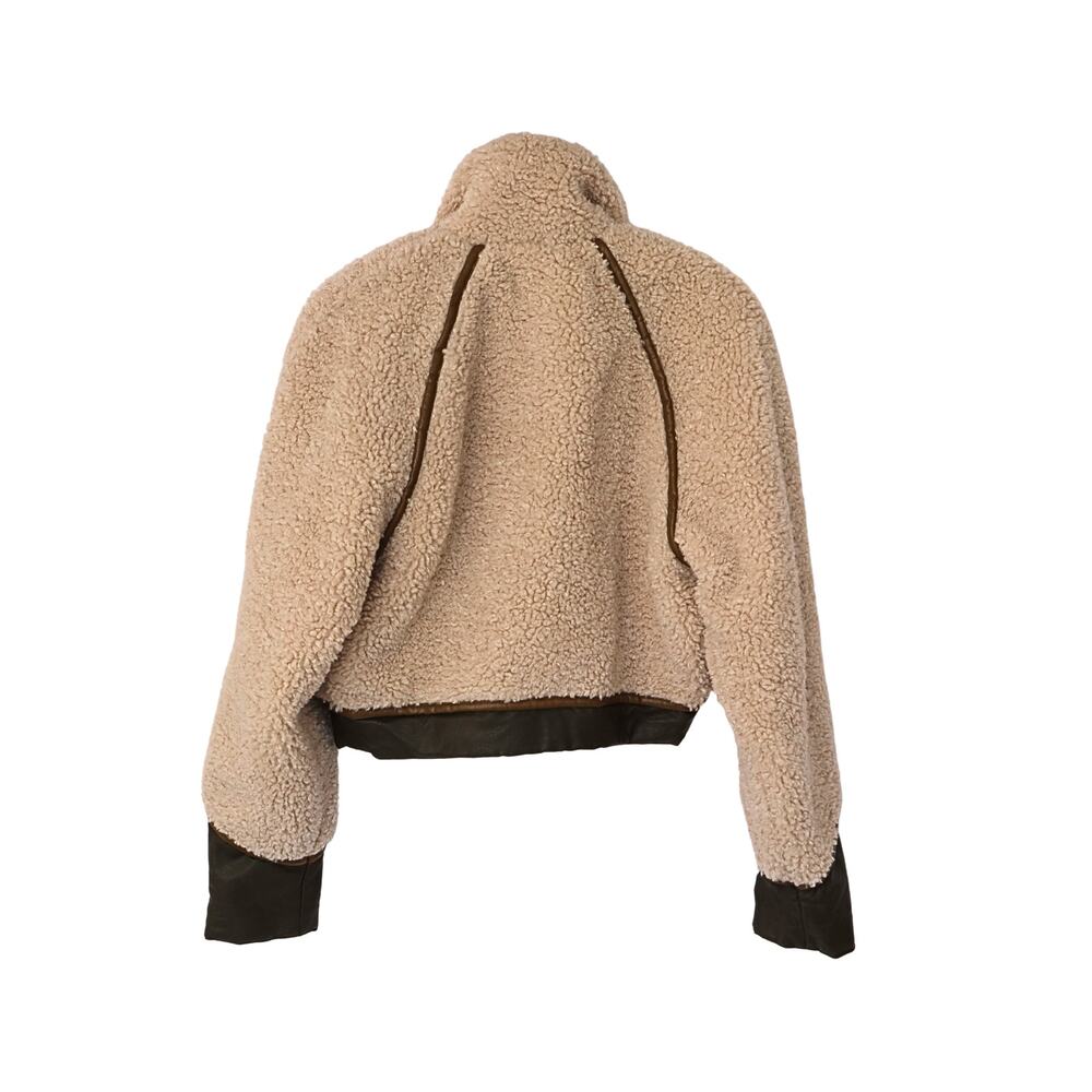 RUVE Faux Leather/Wool Shearing Jacket - Beige - M - Picture 2 of 2